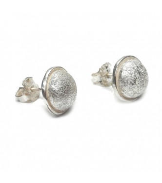 E000862P Genuine Sterling Silver Stylish Earrings Hemispheres Solid Stamped 925 Handmade